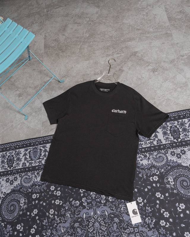 款M54 卡哈特 春夏新品Carhartt 经典Logo字母刺绣短袖T恤 超百年的美式工装大佬Carhartt卡哈特 初始人群包括了建筑工人 制造工人 农民以及