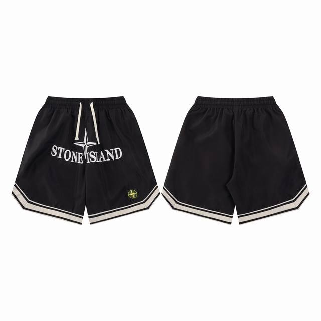 款D05 石头岛 stone Island石头岛 Ss 刺绣Logo织带短裤 原版打造 基础百搭 全身撞色处理 情侣可搭 全身Oversized立体裁剪 上身挺