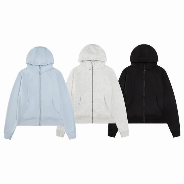 款M918 Lulu 顶级版本 原版开发露露Lululemon美式复古连帽运动修身开衫外套 加厚面料 口袋包内里 随意对比 防缩水工艺 手感舒A9990排适柔软