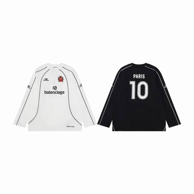 款M799 巴黎 balenciaga新款Blcg新款联名曼联刺绣球衣长袖 超级超级重磅好货 限定新品 定制原版高端透气珠迪面料 经过水洗预缩工艺 达到表面手感