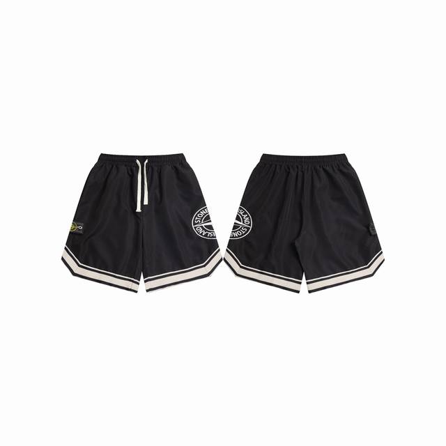 款M301 石头岛短裤 stone Island石头岛 Ss 夏款侧边罗盘大刺绣Logo织带短裤 原版打造 基础百搭 全身撞色处理 情侣可搭 全身Oversiz