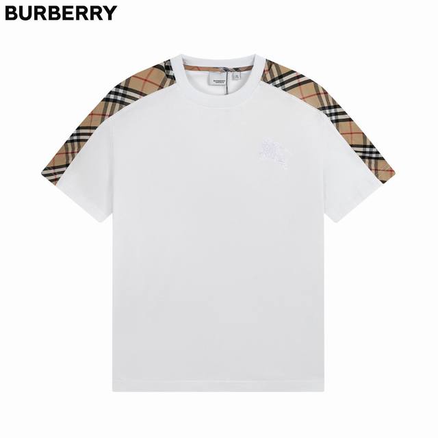 burberry 巴宝莉 25Ss 刺绣肩贴格子布短袖 面料采用180克双纱纯棉面料 刺绣进口百灵达出品 走线使用三针五线工艺 面料柔软舒适 size:M-Xx