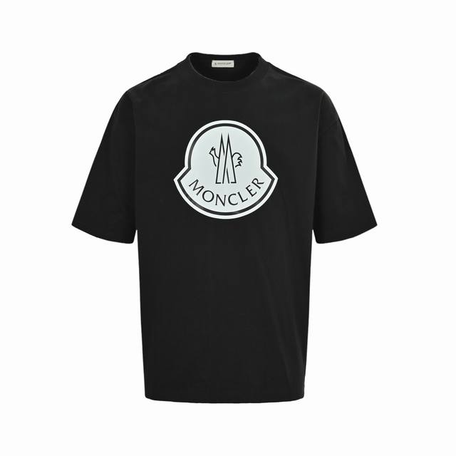 moncler 蒙口 烫画Logo印花短袖 面料采用定制240G 26支特滑双股精棉平纹高密无尘全棉布料 前幅高密度加厚 走线平整 代工品质 全套定制辅料 si