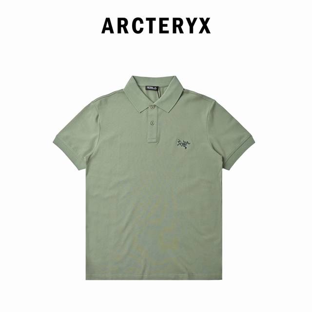arc Teryx 始祖鸟 高端丝光珠地棉商务polo衫 面料 220克液氨丝光珠地 工艺: 小标绣花 克重 220克 颜色 黑 白色 绿色 卡其色 031 码
