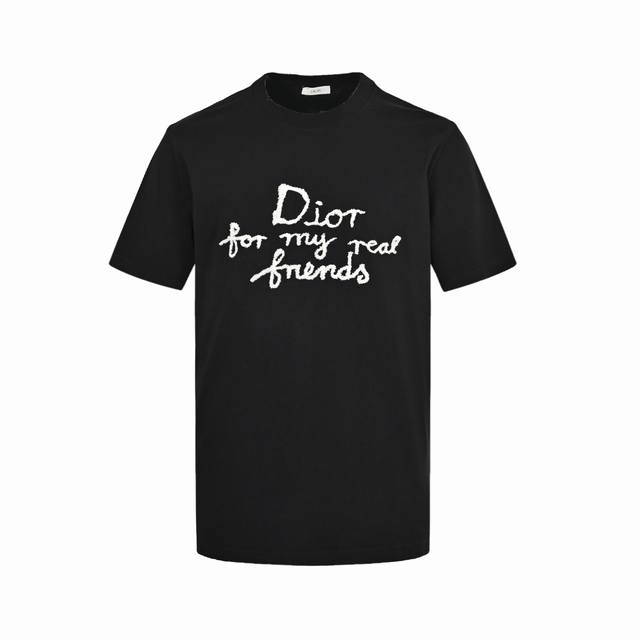 dior 迪奥 25Ss 毛巾绣刺绣字母短袖 定织纯棉竹节棉面料 采用毛巾绣工艺 工艺极其复杂 宽松版型 全套辅料配备 面料柔软实厚三标齐全 男女同款 size