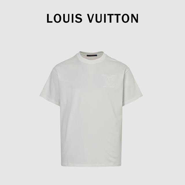 louis Vuitton 路易威登 25Ss Logo立体刺绣短袖 购入原版开发 整衣重工高端刺绣不起皱 区别于市面通货垃圾版本 面料采用320克重纯棉 定制