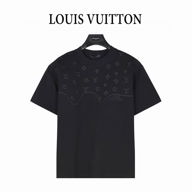 louis Vuitton 路易威登 25Ss 暗纹老花Logo拼接刺绣短袖T恤 购入原版开模打造 全套定制辅料 所有细节完美还原 定织定染260G纯棉双纱紧密