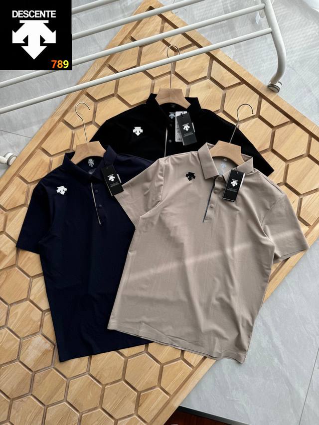 迪桑特高端冰丝polo衫 迪桑特冰丝透气压胶无缝polo衫 轻商务高端系列 这样的品质 配上这样的价格p简直就是白捡差不多丝滑 上身实在太太太舒服了 强烈推荐给