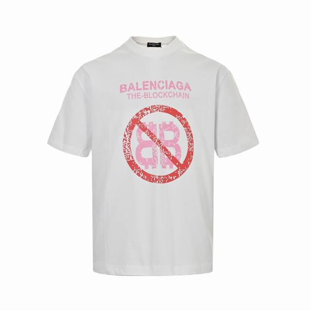 balenciaga 巴黎世家 24Ss 双B禁止通行印花短袖 标准数码直喷印花技术 纯棉柔软面料 对色定染面料 超精细平网印花工艺 潮流感十足 定染纯棉面料