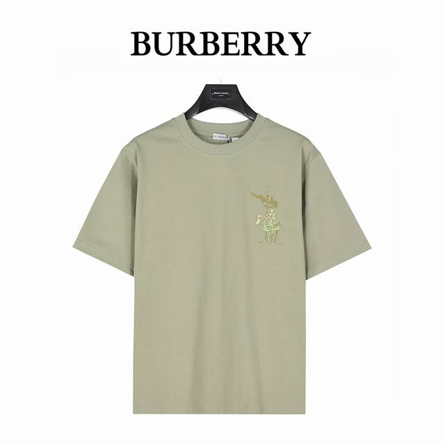 burberry 巴宝莉 25Ss 战马徽标拼色发泡印花短袖T恤 对色定染棉质面料 战马拼色发泡印花图案 全套辅料配备 选用260G平织棉质面料打造+2X2配套