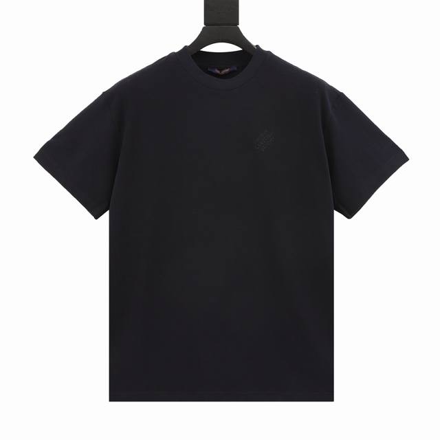louis Vuitton 路易威登 珠地棋盘格刺绣字母短袖 原6,350购入 全幅Damier棋盘格提花珠地210G 32S双纱1*1螺纹 面料螺纹同缸定染