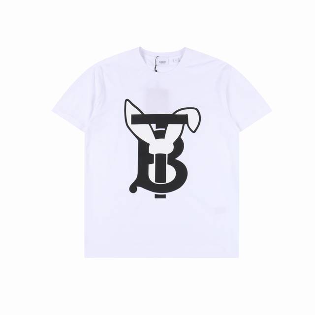 burberry 巴宝莉 23Ss 兔年限定兔子字母印花短袖 原版 p10,000购入开发 特定160G 50S双股丝光棉面料 搭配32S,2 2螺纹 对色定染