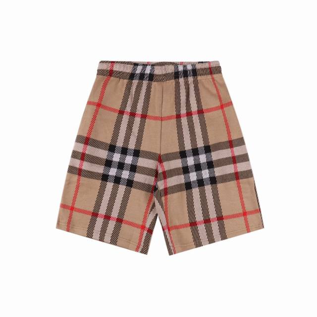 burberry 巴宝莉 格纹针织套装短裤 原版短裤5900 72%羊毛28%化纤 原版三种颜色定染纱线 12针进口电脑织机 三种纱线交织在一起形成的颜色还原原