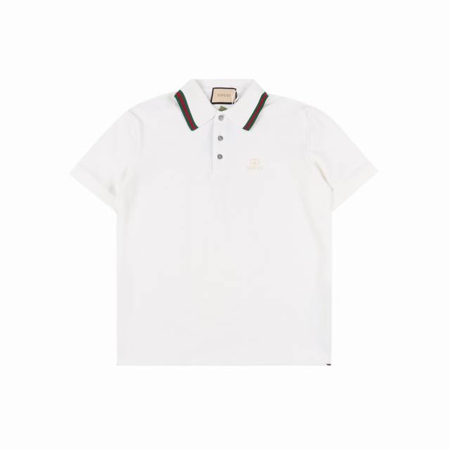 gucci 古驰 25Ss 双G字母小标压胶短袖polo衫 双面丝光长绒棉进口珠地面料 质感柔软细腻爽滑 舒适透气凉爽 且久穿久洗不褪色不变形 进口田岛机刺绣