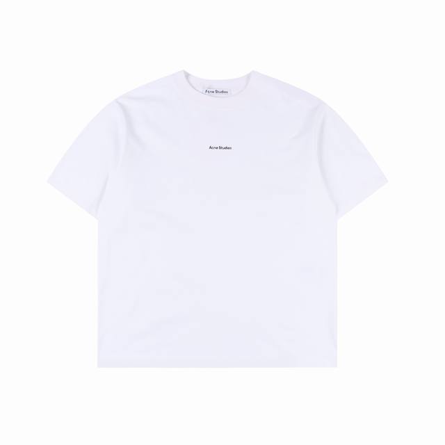 acne Studios 经典徽标印花短袖 -四针六线工艺+320G超高克重面料 定织定染320G超高克重面料12支纱线织成 硬挺粗矿久洗不变形 前胸Ac小标字