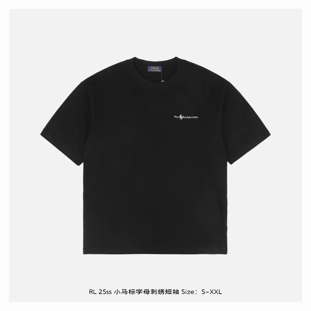 ralph Lauren 拉夫劳伦 25Ss 小马标字母刺绣短袖 面料采用230克重精梳棉 定制32支1*1螺纹 成衣两遍水洗处理 面料舒适亲肤无异感 定制定染