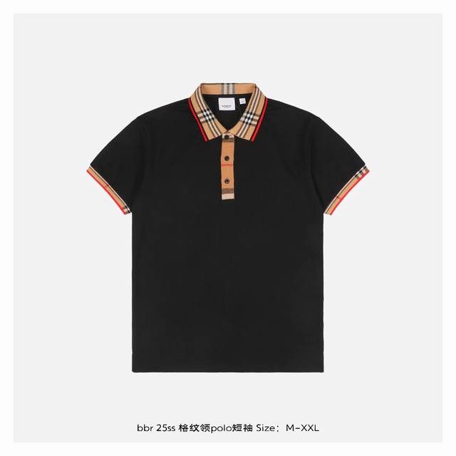 burberry 博柏利 25Ss 格纹领polo短袖 纯棉珠地棉面料经典款polo衫 经典系列 图案装饰让商务休闲风增添了经典的色彩 整体高级简单大方 面料有