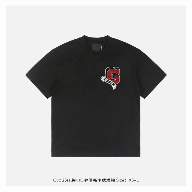 givenchy 纪梵希 25Ss 胸口G字母毛巾绣短袖 面料采用230克重精梳棉 定制32支1*1螺纹 成衣两遍水洗处理 面料舒适亲肤无异感 定制定染面料 纺