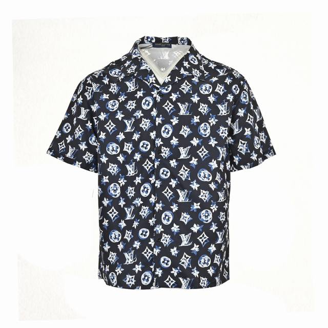 louis Vuitton 路易威登 24Ss 满印重叠老花短袖衬衫 进口高支高密的全棉梭织面料 通体老花图案元素 采用德国原装进口数码直喷机械设备 全件满印印
