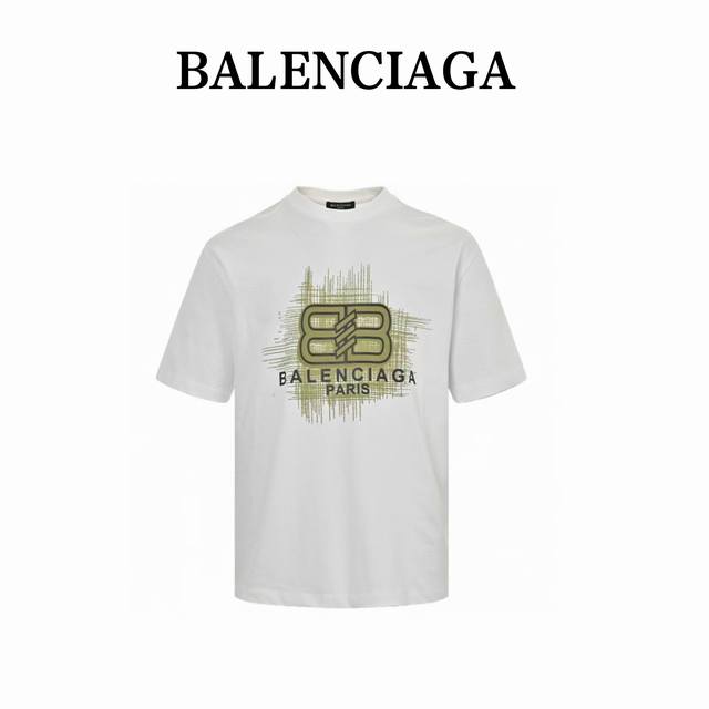balenciaga 巴黎世家 24Ss 立体胶涂鸦字母印花短袖 标准数码直喷印花技术 纯棉柔软面料 对色定染面料 超精细平网印花工艺 潮流感十足 定染纯棉面料