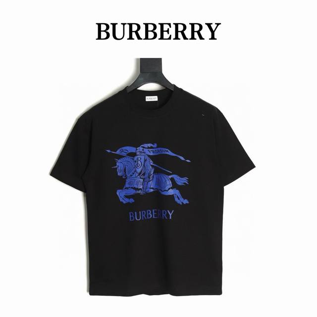 burberry 巴宝莉 25Ss 蓝大战马短袖T恤 面料经过2次高温缩水固色 不变形不缩水不起球 26支280G紧密双纱面料 配320G双纱拉架十字紧密高克重