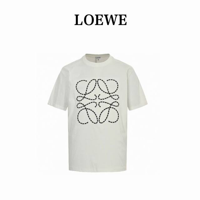 loewe 罗意威 25Ss 刺绣徽标Logo短袖 面料采用32支双纱260克高克重纯棉面料 厚织感加上紧密纺纱工艺 不会影响Tee的透气性 成色的饱和度很高