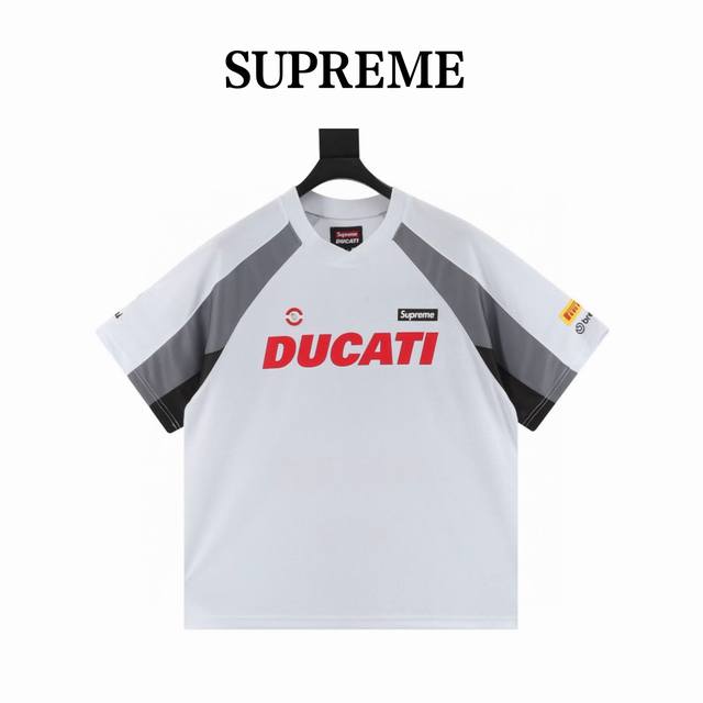 supreme X Ducati 杜卡迪 联名Ss24 Week16 Soccer Jersey 硅胶皮质 Logo字母球衣短袖 男女同款 今年可以说是最顶级的