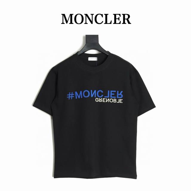 moncler 蒙口 25Ss 植绒字母短袖T恤 面料采用定制240G 26支特滑双股精棉平纹高密无尘全棉布料 前幅高密度加厚 走线平整 代工品质 全套定制辅料