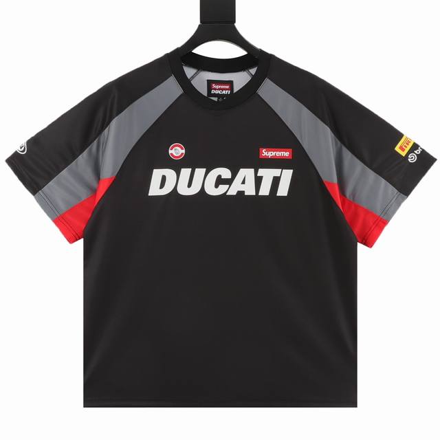 supreme X Ducati 杜卡迪 联名Ss24 Week16 Soccer Jersey 硅胶皮质 Logo字母球衣短袖 男女同款 今年可以说是最顶级的