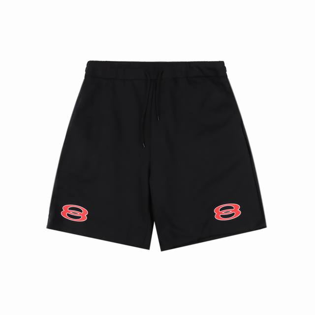 balenciga 巴黎世家 双环Logo字母字母短裤 采用进口印花工艺磨破工艺 布料采用毛圈纯棉 手感非常舒服 两侧开一字袋 时尚又个性 超级百搭的一款 高温
