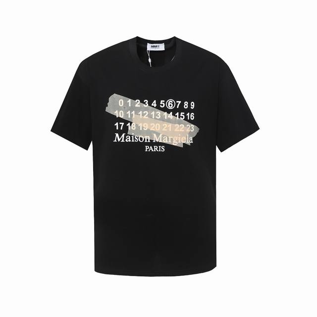 高版本Maisonmargiela 马吉拉 数字胶带印花短袖 男女同款 满满的高级感 性价比超高 手感超级柔软 细腻 柔软和不起球且不变形 G纯棉品质 后领标志