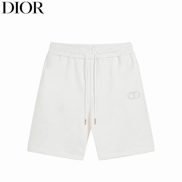 dior 迪奥 24Fwcd暗纹纯棉短裤 标识立体刺绣短裤 定织定染纯棉毛圈 采用630G面料 采用进口绣花机立体刺绣工艺 简约大方 时尚潮流 男女百搭 颜色