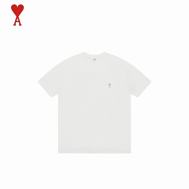 ami 艾米 25Ss 夏季银线小刺绣爱心短袖 这个款式我们已经做了第三年 最开始中国大陆还没专柜 就已经在做 品质细节无敌 放心下单 注意细节 新升级两头折手