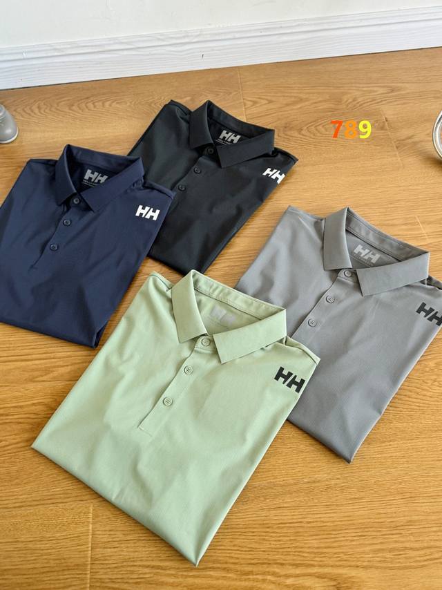 2025新品来袭 主推 Helly Hansen Hh 海丽汉森男士户外运动冰丝无痕防晒5色冰丝短袖 品质超级好 冰丝速干polo专柜同款 无缝压胶 面料75的