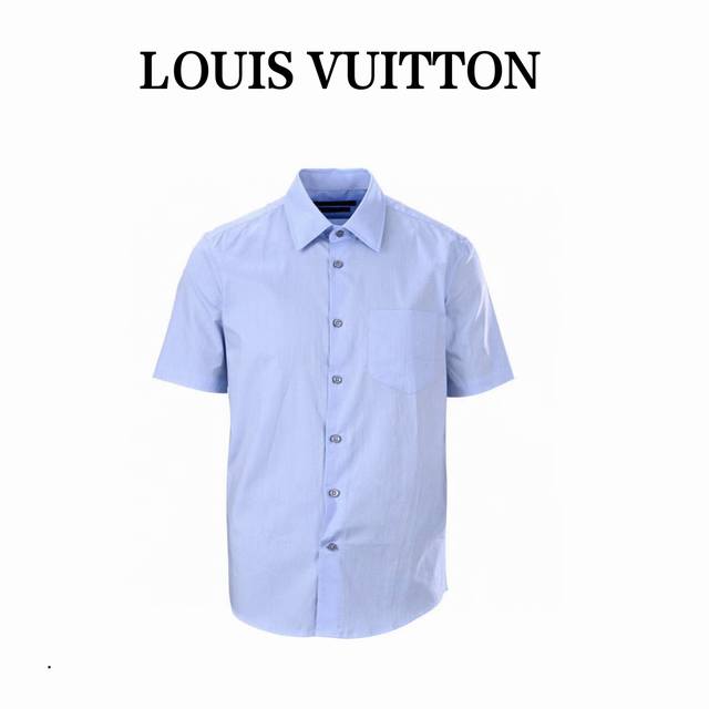 louis Vuitton Lv 细条纹提花短袖衬衫 正品6802购入 定制定染50支提花衬衫布 75D高温衬布 面料提花 手工包缝 定制1 1纽扣 定制1 1