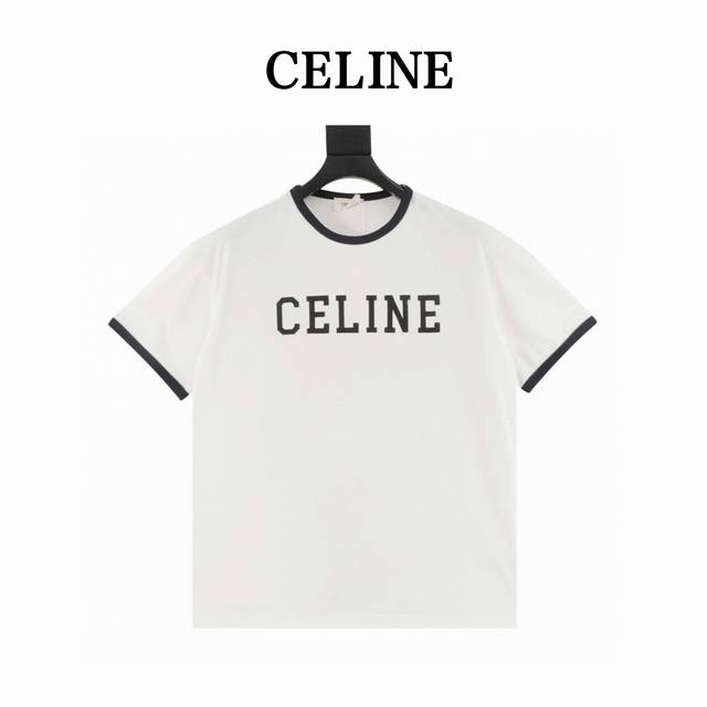 celine 塞琳 贴布绣花字母圆领短袖T恤 三标齐全 采用高端索罗娜布料 前幅采用贴布绣花工艺 手感非常舒服 Os落肩版型 时尚又个性 超级百搭的一款 螺纹领
