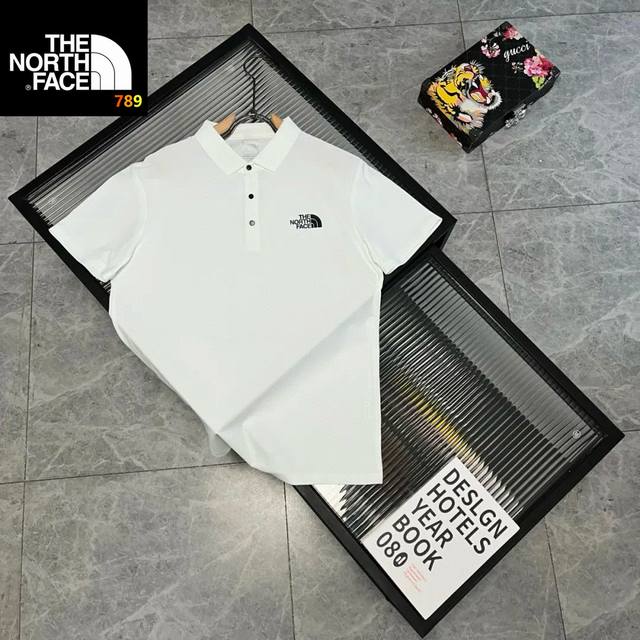 the North Face 北面经典基础款翻领胸标Logo短袖T恤 夏季polo衫短袖 商务休闲简约风 上身帅气百搭 夏季必备百搭奢潮单品 高端定制冰蚕丝面料