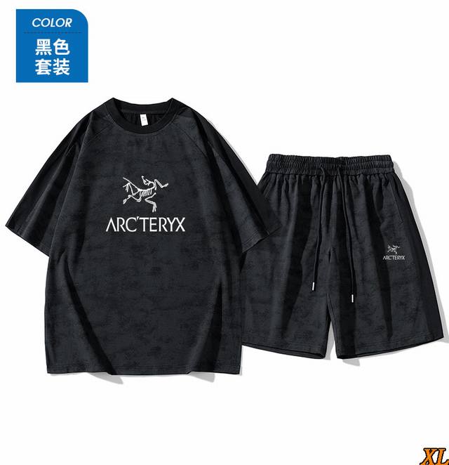 Arc Teryx始祖鸟 独家实拍上新夏季高品质迷彩运动套装短袖T恤搭五分短裤冰丝两件套 本季主打 货源充足 放心主推 高端品质 经典设计 做工出色 经典百搭