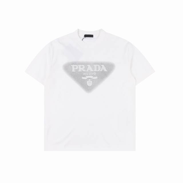 prada普拉达 经典款阴影三角标刺绣短袖 尺码Xs-Xl
