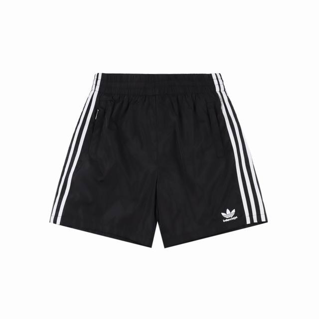 balenciaga 巴黎世家 X Adidas阿迪达斯Ad 联名三叶草短裤 原版国内柜台购入开发 定织100 锦纶面料 做工细节外贸大厂高级定制 脚口绣花75