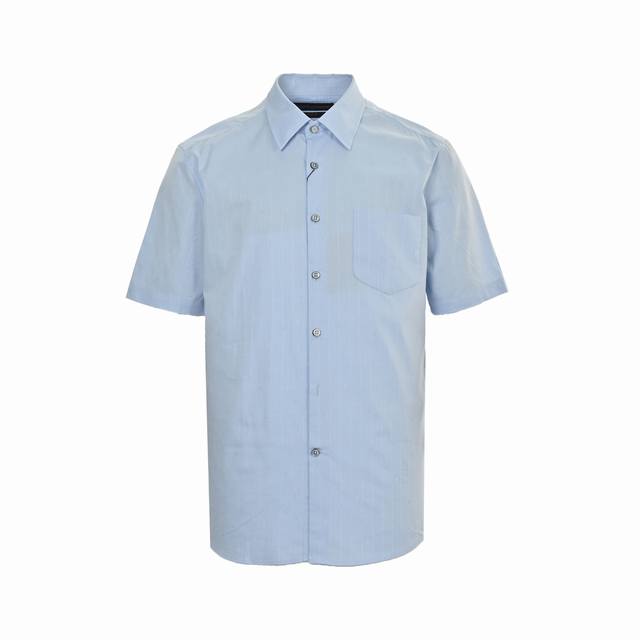 louis Vuitton 路易威登 25Ss 细条纹提花短袖衬衫 正品6802购入 定制定染50支提花衬衫布 75D高温衬布 面料提花 手工包缝 定制1 1纽