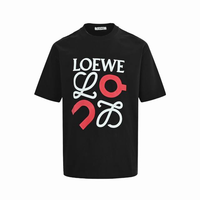 loewe 罗意威 25Ss 昂跑联名印花短袖 面料经过2次高温缩水固色 不变形不缩水不起球 26支280G紧密双纱面料 配320G双纱拉架十字紧密高克重螺纹