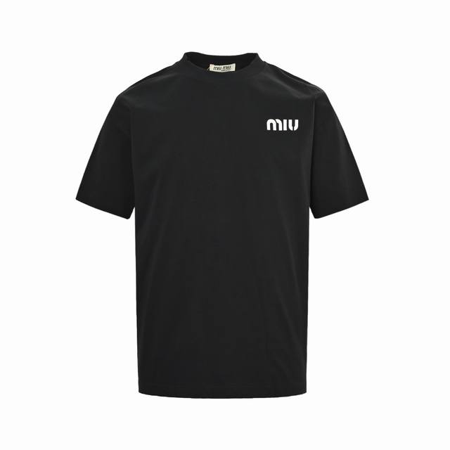 miu Miu 缪缪 25Ss 字母Logo发泡印花短袖 面料采用高克重280G重精梳棉 定制1:1螺纹 专柜级别精致车线 做工精细 面料舒适亲肤无异感 定制定