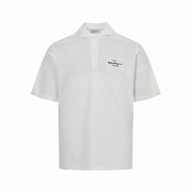 ferragamo 菲拉格慕 24Ss 胸口刺绣字母小标polo短袖 客供定织100%网眼珠地棉布精心制成 面料表面排列均匀整齐的网眼纹理 透气性和散热排汗性极