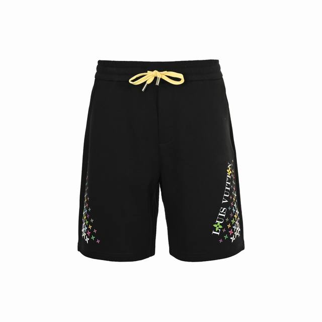 louis Vuitton 路易威登 25Ss 彩虹老花渐变印花短裤 lv五分短裤新款 极简廓形 高腰设计与微A字剪裁 视觉拉长腿部比例 高腰剪裁搭配利落裤线
