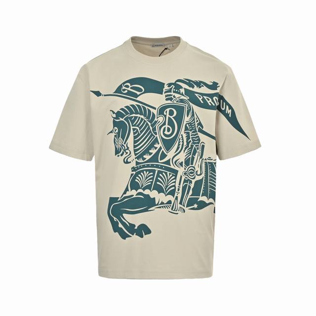 burberry 巴宝莉 25Ss 骑士战马印花短袖 原版4800购入 原版订织定染原版订织定染235G 麻棉材质 进口机直喷印花 品质还原原版品质 宽松版型