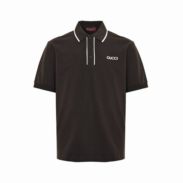 gucci 古驰 25Ss 撞色领字母激光刺绣polo短袖 原版6900购入开发 面料采用220G原版定制全棉 胸前进口机激光刺绣 每个字母定位 上身立挺 落肩