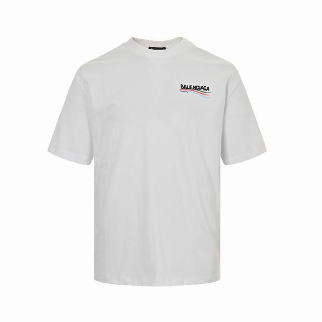 balenciaga 巴黎世家 24Ss 可乐铁塔印花短袖 logo标识印花 精致升级原版面料 官方同款 定制260克双纱精梳全棉同缸染面料 手感非常舒服 春夏