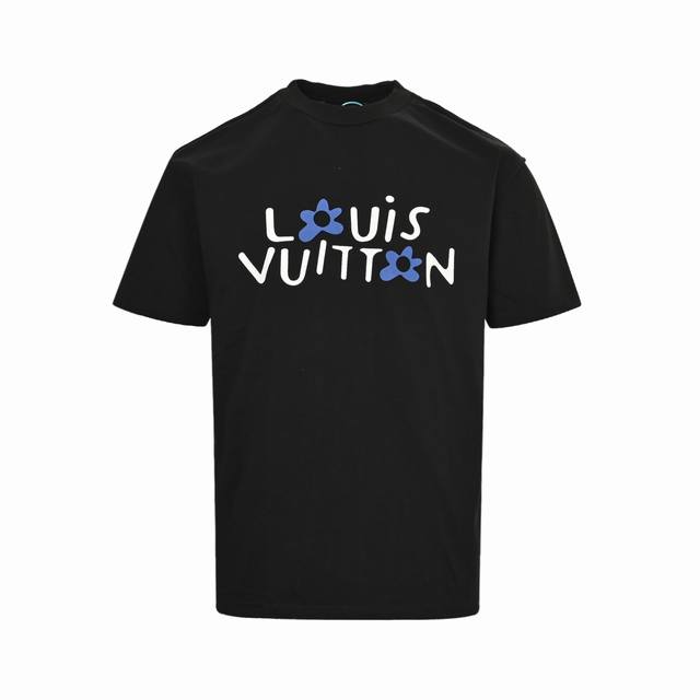 louis Vuitton 路易威登 25Ss 花朵字母印花短袖 三标齐全 采用高克重克重纯棉面料 手感非常舒服 Os落肩版型 时尚又个性 超级百搭的一款 螺纹