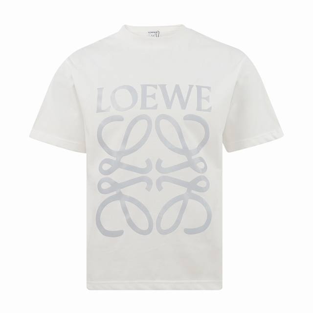 loewe 罗意威 胸前Logo印花圆领短袖 原版操作 定织定染60支160G丝光棉面料 进口机绣立体绣工艺 独立定制辅料配件 size S-Xl